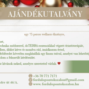 Gift certificate for a wellness experience with AromaTouch touch therapy